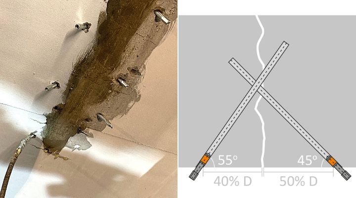 Odpowietrzanie rysy podczas iniekcji